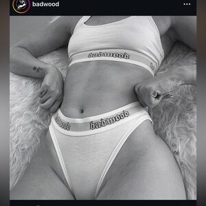 Badwood white bikini brief underwear